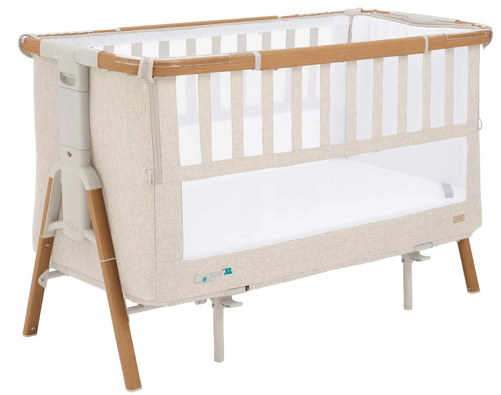 Кровать-трансформер приставная Tutti Bambini CoZee XL 120х60 см GTD Scandinavian Walnut/Ecru