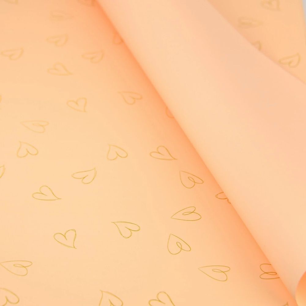 ЛИСТ "СЕРДЕЧКИН" 58*58/20шт ПЕРСИК