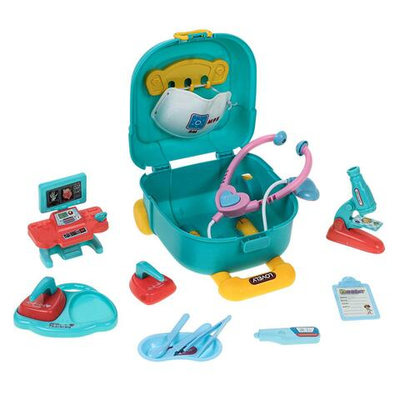 Набор доктора, чемодан на колесах с ручкой, 616-185