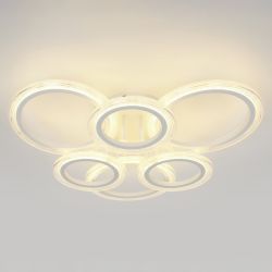 Светильник потолочный светодиодный ЭРА Модерн Ring CLL-1-90W 3K-6,5K RC WH с ДУ белый | Светильники SPB-6 с ДУ