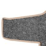 Ковры CHENGLONG (экокожа, бежевый, бежевый кант, синяя вышивка)