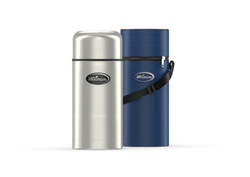 Термос для еды Biostal (1 литр) в чехле, стальной