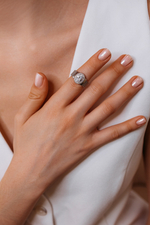 Кольцо гибкое с фианитами