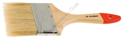 ЗУБР УНИВЕРСАЛ 100 мм, 4'' светлая натуральная щетина, деревянная ручка, Плоская кисть, СТАНДАРТ (4-01001-100)