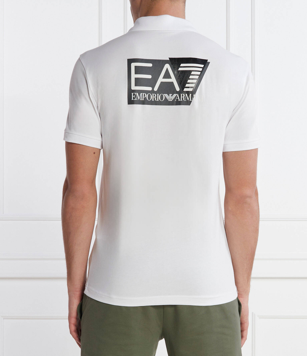 Поло EA7 - белый(3DPF16 PJ03Z)