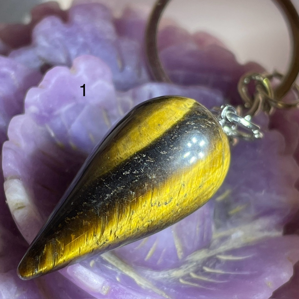 43641 Тигровый глаз Брелок капля 15*35мм
