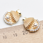 Подвеска Ракушка, цвет золото, размер 20*17 мм + бейл 6 мм, цена за 1 шт