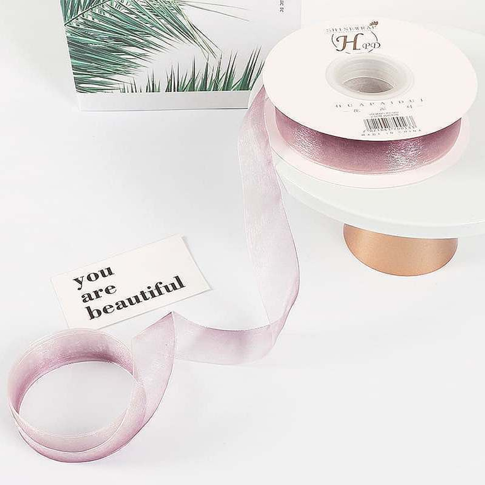 Лента ОРГАНЗА с переливом 2,5см*30ярд