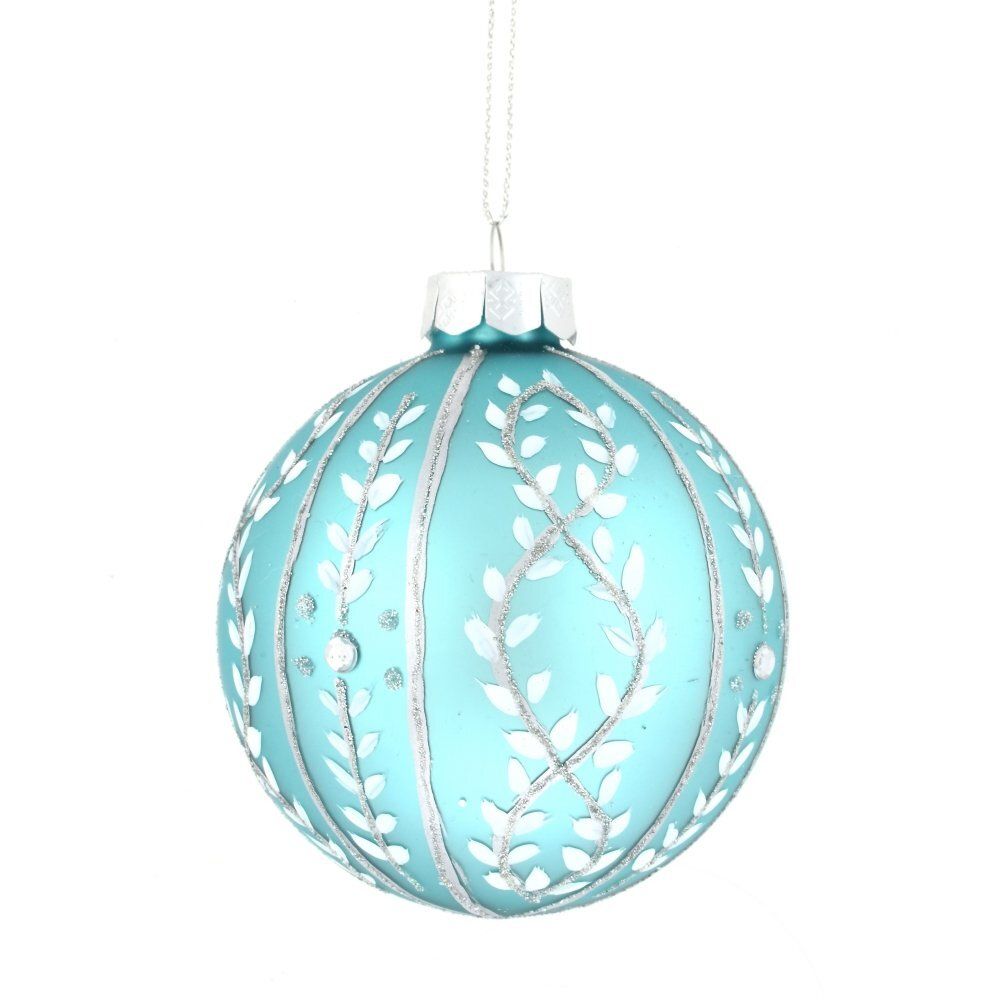 GAEM Украшение новогоднее Шар "Веселые ребята в бирюзовом" (блок 12 шт), D8 см, L36 W28 H11 см, 6в.