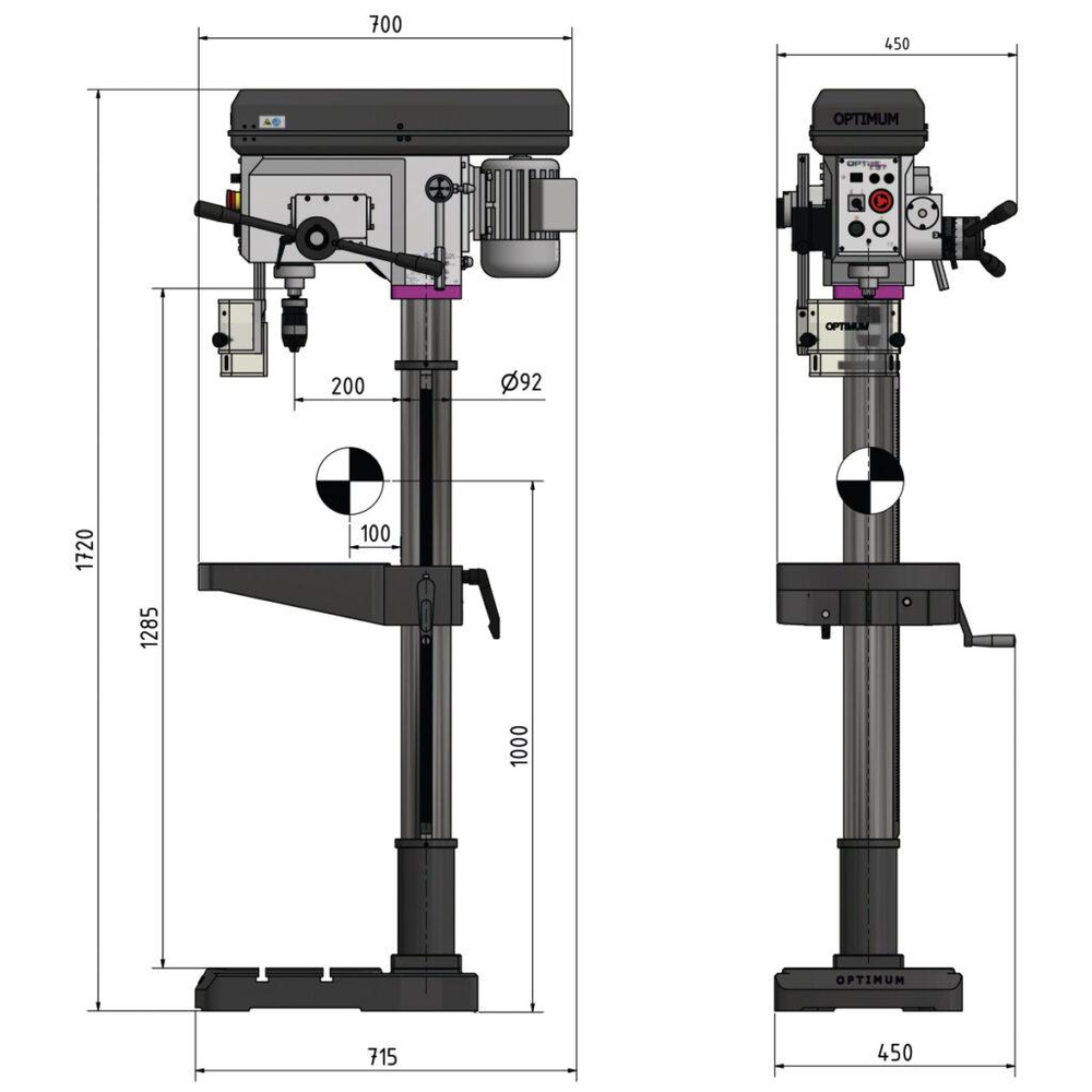 Вертикально-сверлильный станок Optimum OPTIdrill DH 28FS