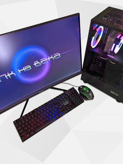 Basetech GFX03 c Монитором 27 дюймов / AMD RADEON RX 580 8GB / INTEL XEON 2650V4 / 32 RAM / 1TB