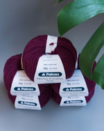 -60% Merino Extrafine Aran 5x50g — burgundy