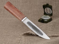 Якутский нож, сталь Х12МФ, рукоять ясень, кованый дол