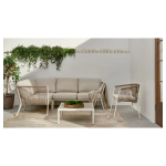 Журнальный столик, садовый - IKEA SEGERÖN/SEGERON, белый/бежевый, 73x73х30см, СЕГЕРОН ИКЕА
