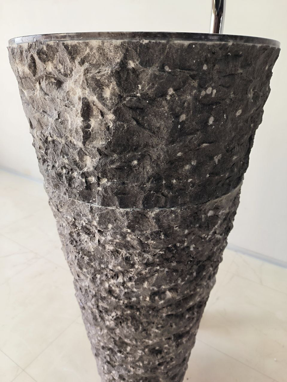 Раковина напольная из мрамора Pedestal Grey Marmo MN-65940 40х40х90 из натурального камня