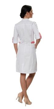 Халат женский LL1108 (белый/розовый)