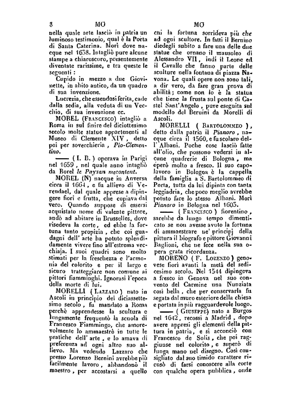 Dizionario degli architetti, scultori, pittori. Tomo 3 | Сборник