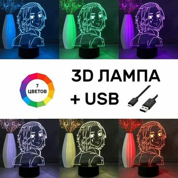 3D лампа Токийские мстители, Tokio Revengers. Манджиро Сано