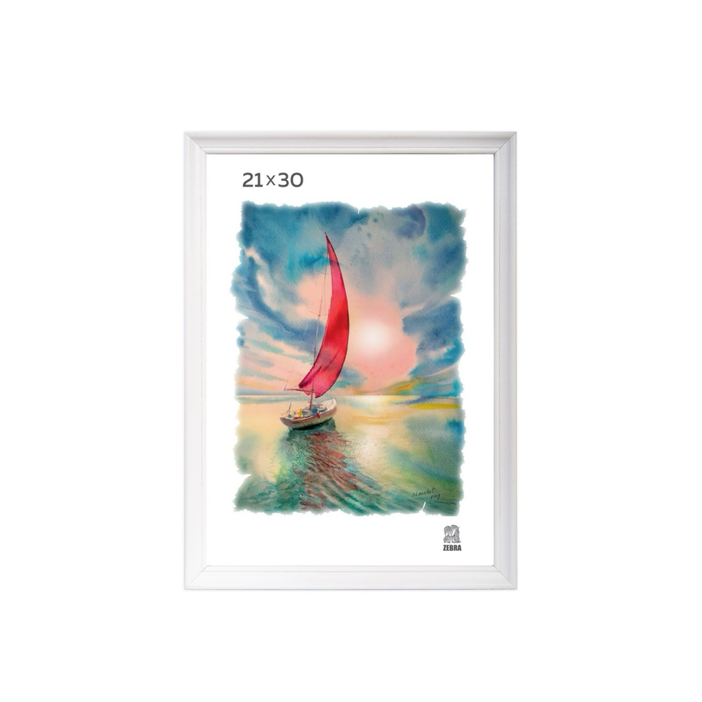 Рамка деревянная белая 21*30 см