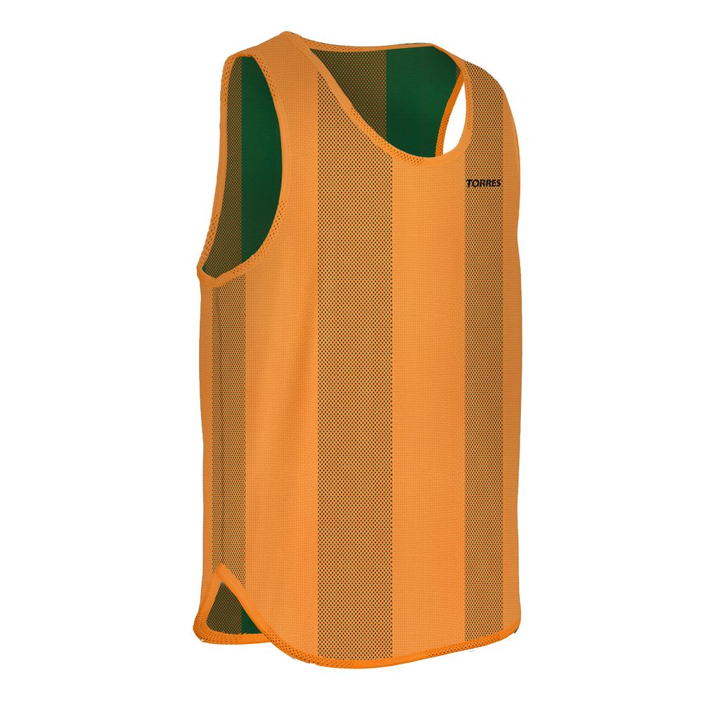 Манишка детская TORRES двухсторонняя, TR11949O/G, р.Jr, тренировочная, полиэстер, оранж-зелен