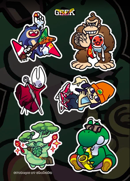 Стикеры VGM (Соник, Донки Конг, Йоши)
