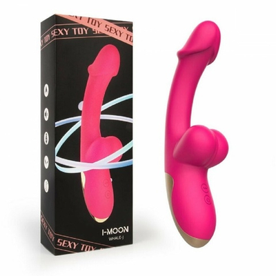 Вибромассажер с клиторальной стимуляцией 10 режимов розовый 20,4 см