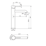 Смеситель для раковины высокий, розовое золото Damixa Scandinavian Pure 360250500
