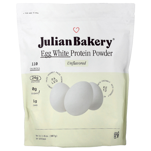 Julian Bakery, протеиновый порошок из яичного белка, без ароматизаторов, 907 г (2,01 фунта)