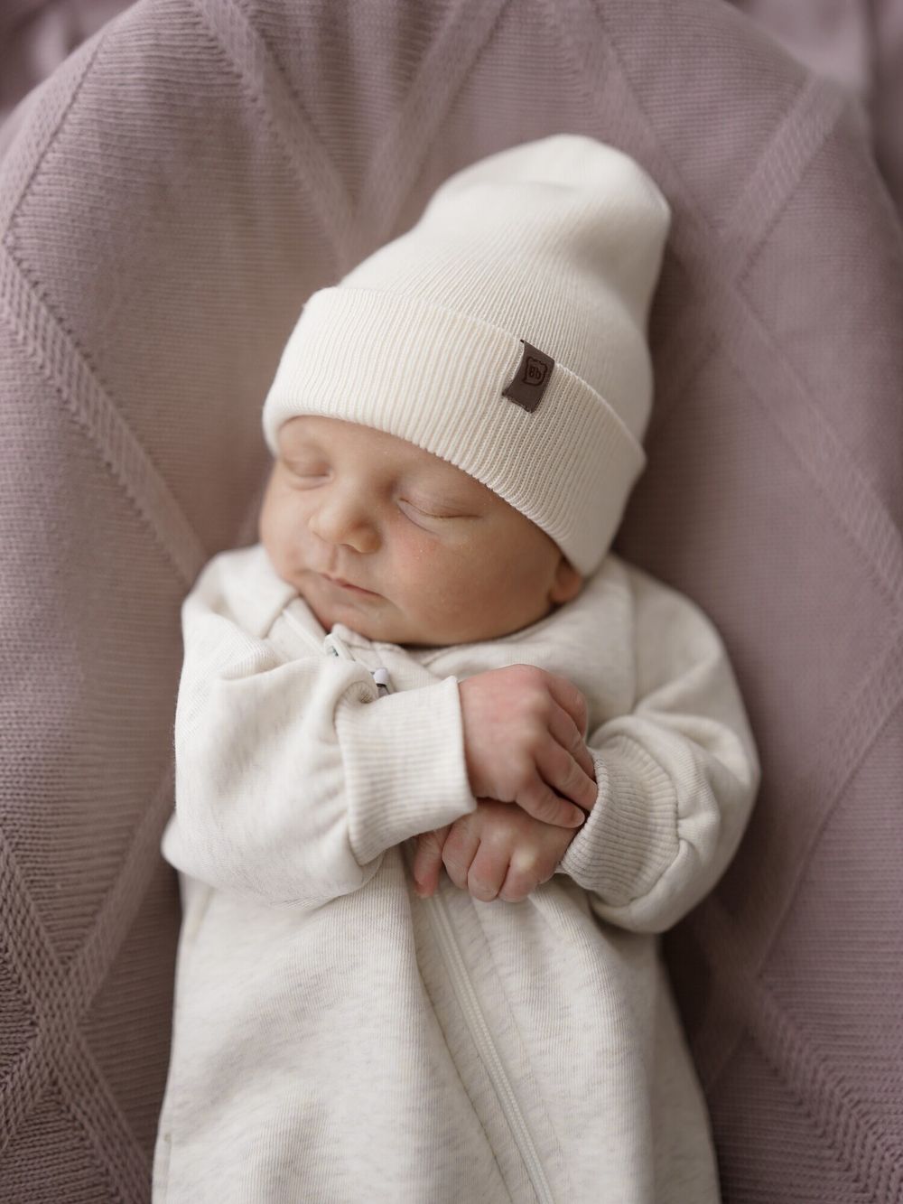 Комбинезон-косуха с закрытой ножкой "Ванильный пудинг" утепленный 0+