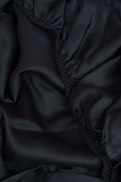 Простыня на резинке 180x200x40 German Grass Black Brilliant черная