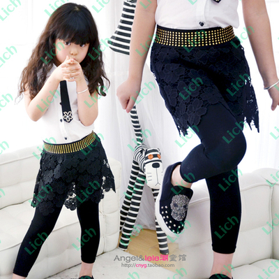 Юбка детская гипюровая с клепками на эластичном поясе