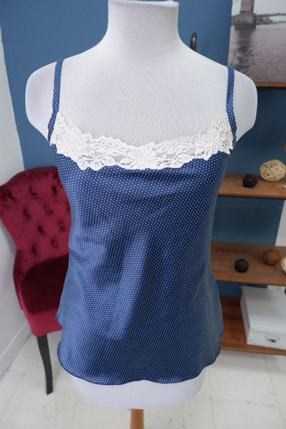 Топ в горошек 46/48 размер