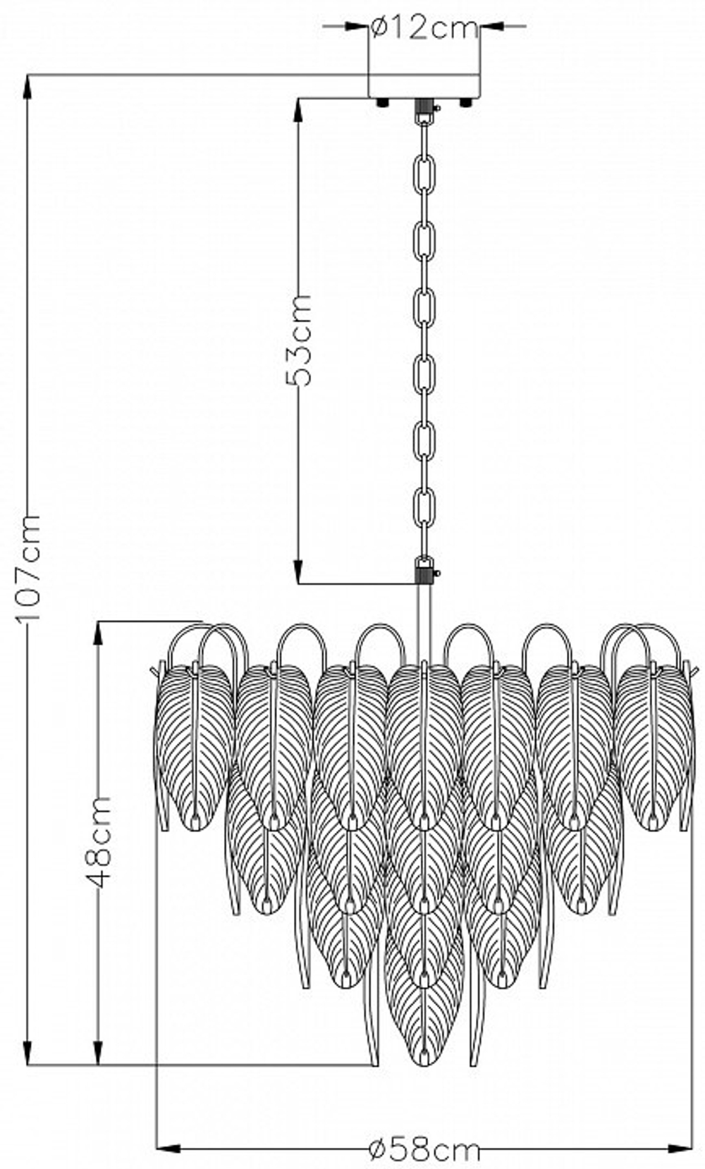 Подвесная люстра Arte Lamp A4052LM-12SG