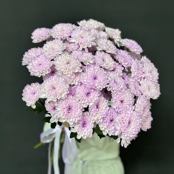 Букет из сиреневых хризантем, 9 шт.