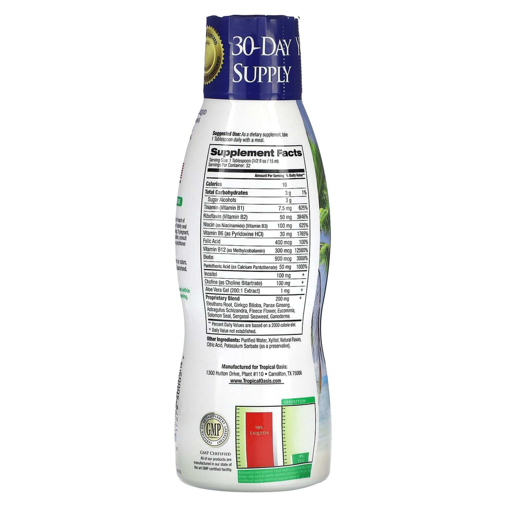 Tropical Oasis, Premium, Liquid B-Complex, 16 fl oz (480 ml)