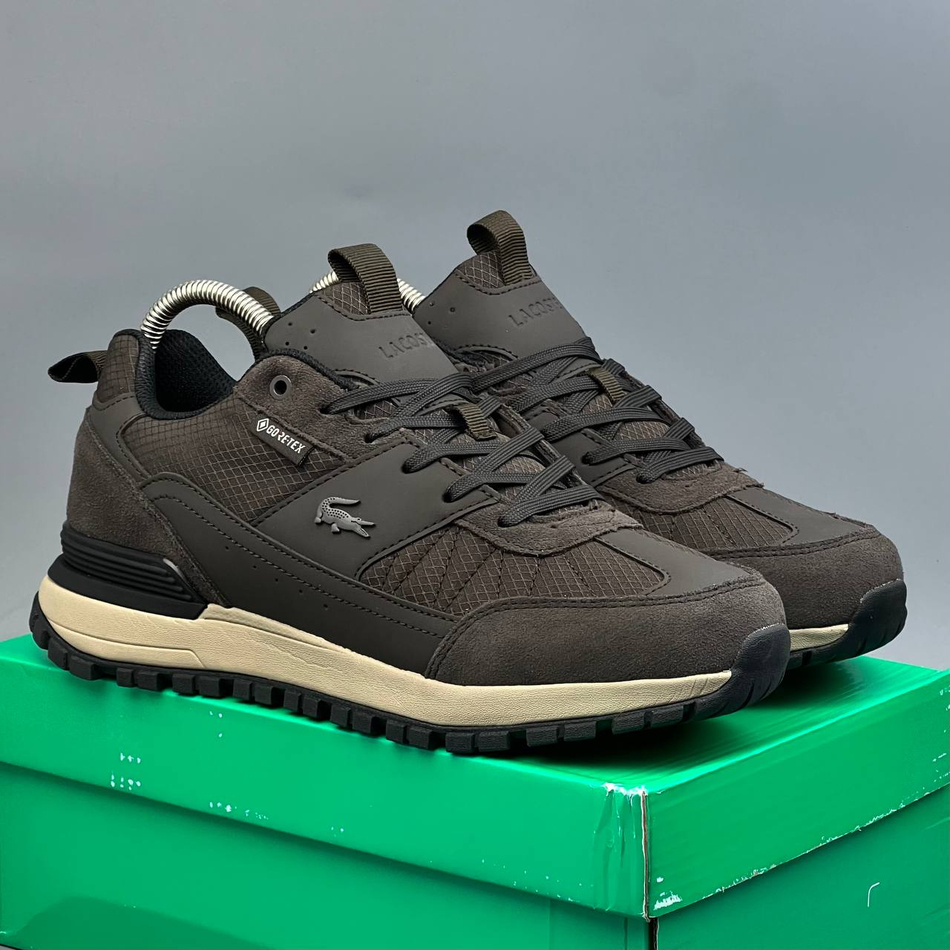 Кроссовки Lacoste GoreTex ТЕРМО #370 (корич.)