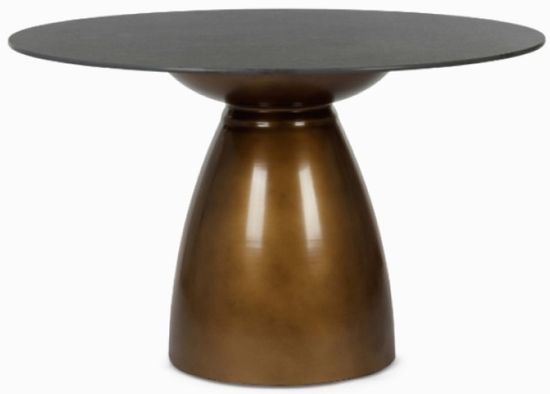 Обеденный стол Karmella диаметр 120 керамика, ножка сталь