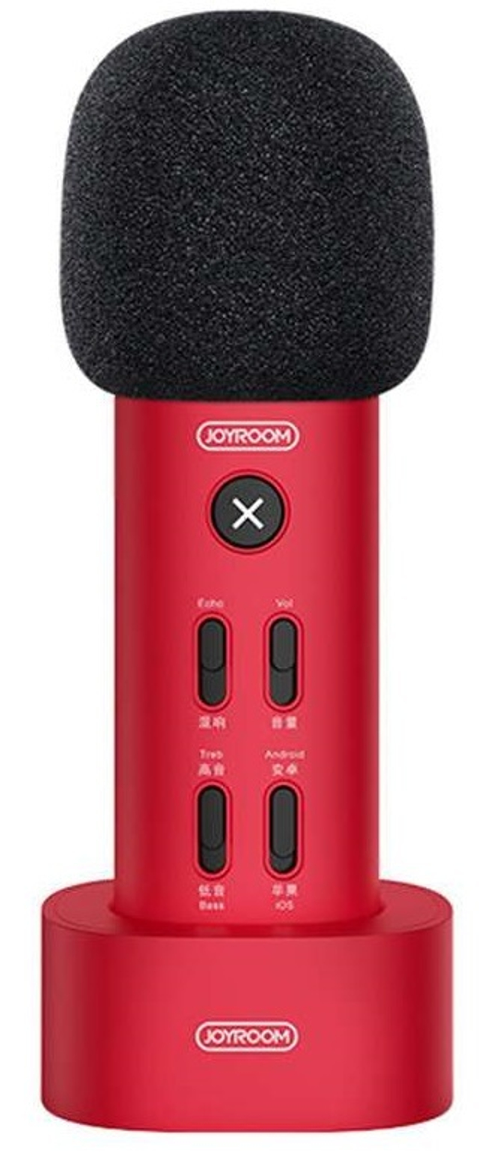 Беспроводной Bluetooth микрофон караоке Joyroom  JR-K2 red