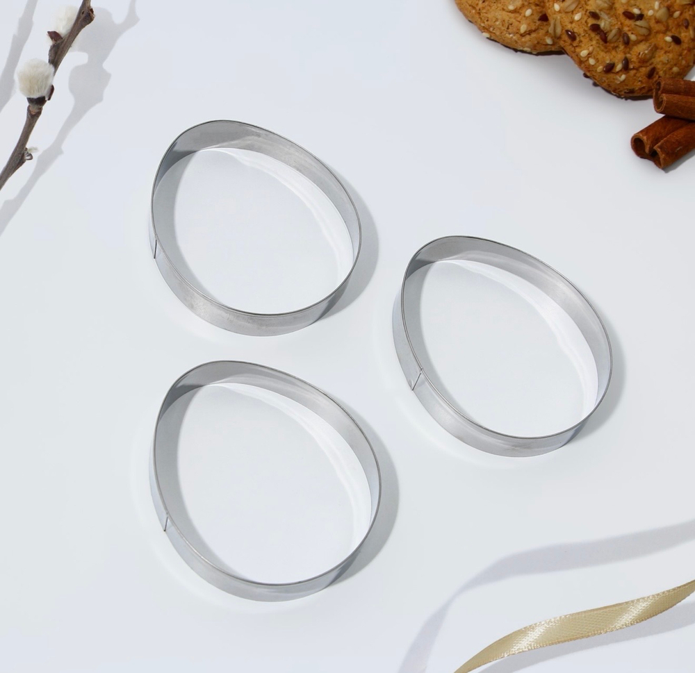 Формы для печенья «Яйца» на пасху, 4.5×6.5×1.3 см