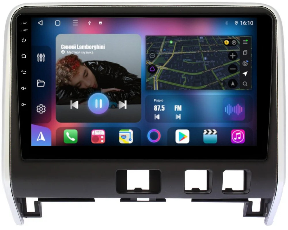 Магнитола для Nissan Serena C27 2016-2019 (рамка матовая) - FarCar BM9541 на Android 13, QLED, TS10, 4Гб+32Гб, CarPlay, 4G SIM-слот