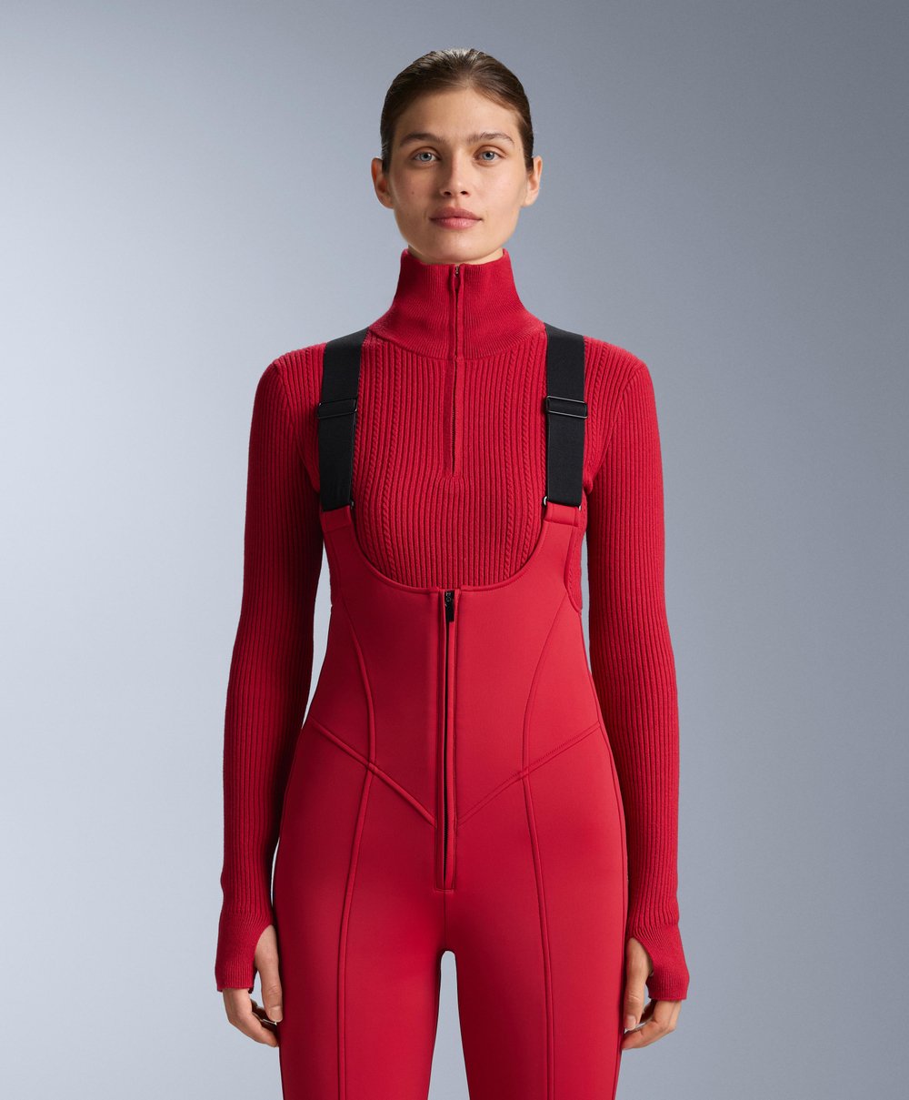 Oysho Водостойкий комбинезон клеш SKI, красный