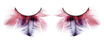 Красно-фиолетовые ресницы-перья (Цвет: фиолетовый)