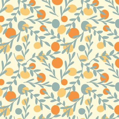 Листья, оранжевые и желтые круги на светлом фоне