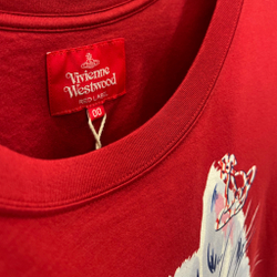 VIVIENNE WESTWOOD ФУТБОЛКА КРАСНАЯ С ПРИНТОМ
