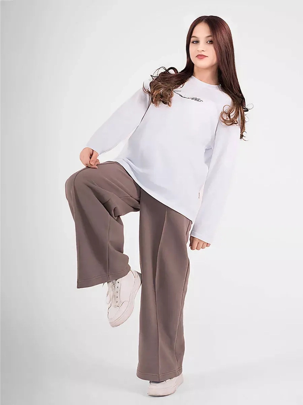 Брюки детские широкие палаццо на резинке