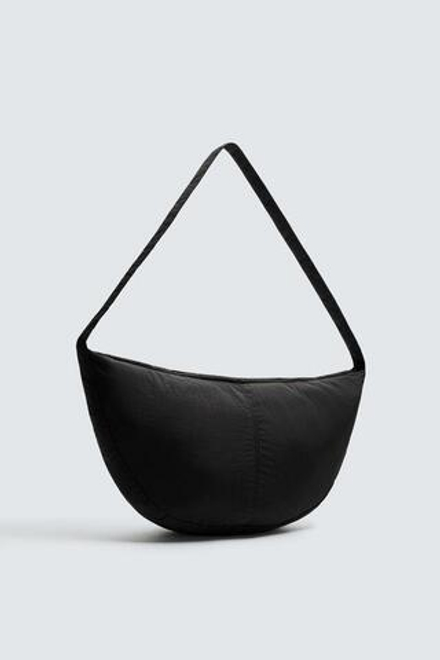 ZARA НЕЙЛОНОВАЯ СУМКА, ЧЕРНЫЙ