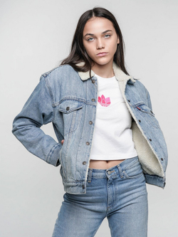 Куртка джинсовая утепленная женская LEVI'S EX-BF SHERPA TRUCKER