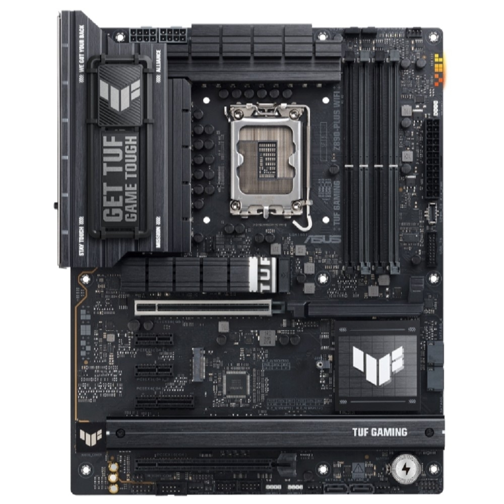 Материнская плата ASUS TUF GAMING Z890-PLUS WIFI (Socket 1851, ATX, 4xDDR5(192GB), DP/HDMI, 1xPCIe 5.0x16/1xPCIe 4.0x16/1xPCIe 4.0x4, 2xPCIe 4.0x1, 1xLAN (2.5GbE), Wi-Fi, 4xSATA 6Gb/s, 4xM.2,1xType-C, 6xUSB 3)