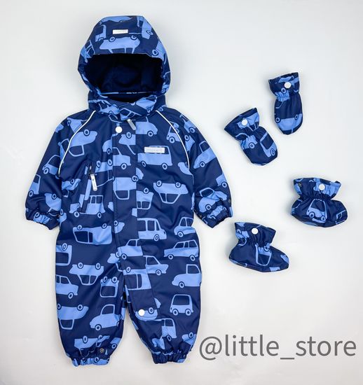 Комбинезон демисезонный "Машинки" глубокий синий