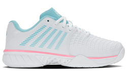 Женские кроссовки для Падел K-Swiss Express Light 3 Padel - white/soft neon blue/neon buble gum